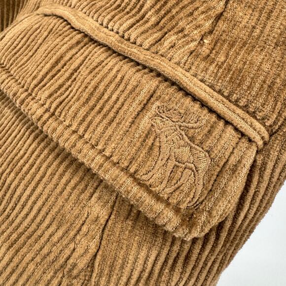 Abercrombie & Fitch Corduroy Blazer Womens Medium Cropped Brown Academia Preppy - Picture 4 of 9